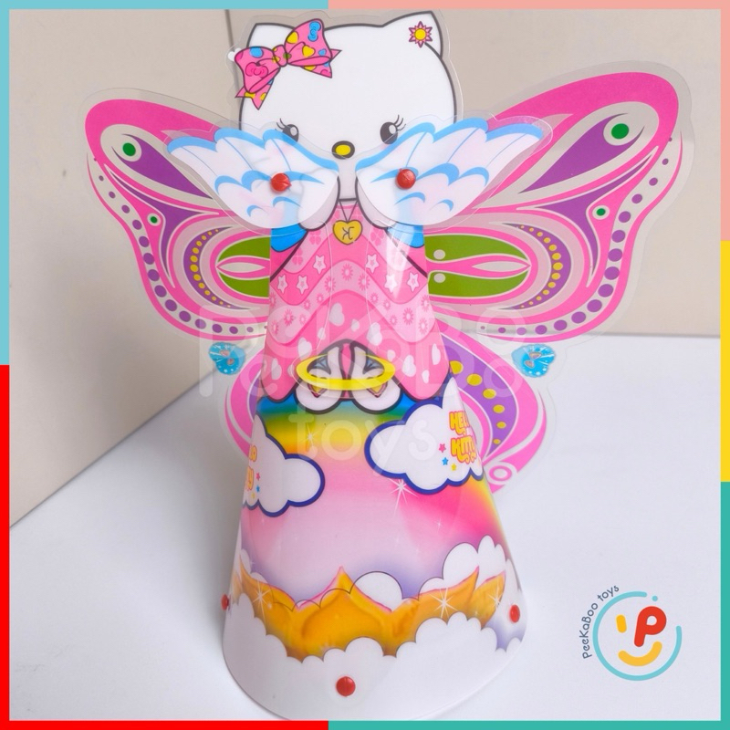 (Sẵn pin) Lồng đèn trung thu ống cánh có nhạc và đèn nhiều mẫu ngẫu nhiên giấy bóng kiếng peekabootoys