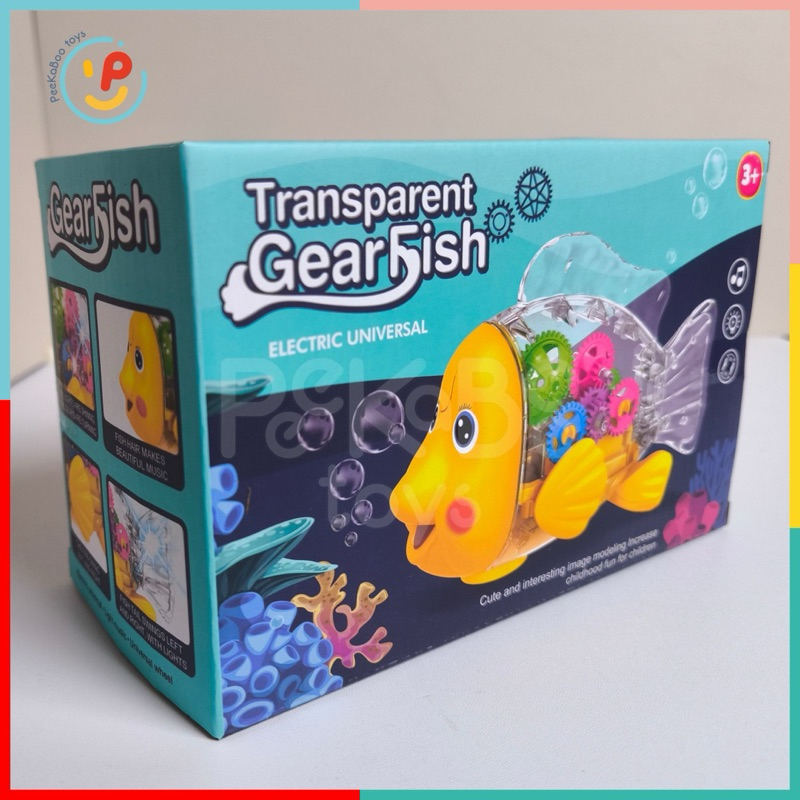 Đồ chơi chú cá Gear trong suốt có đèn và nhạc chất liệu cao cấp 054 PeeKaPaw