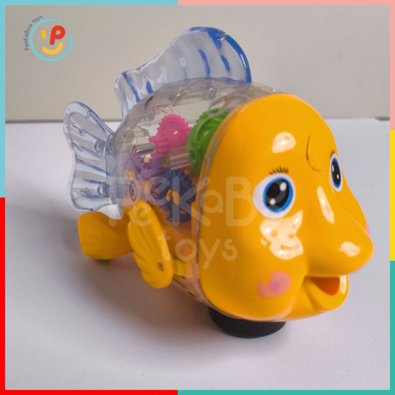Đồ chơi chú cá Gear trong suốt có đèn và nhạc chất liệu cao cấp 054 PeeKaPaw