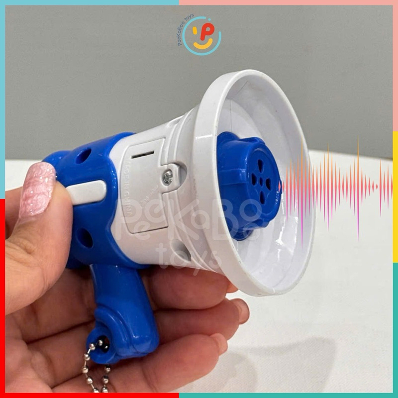 Đồ chơi Loa mini móc khoá có thể phát nhạc thu âm phát lại megaphone PeeKaPaw