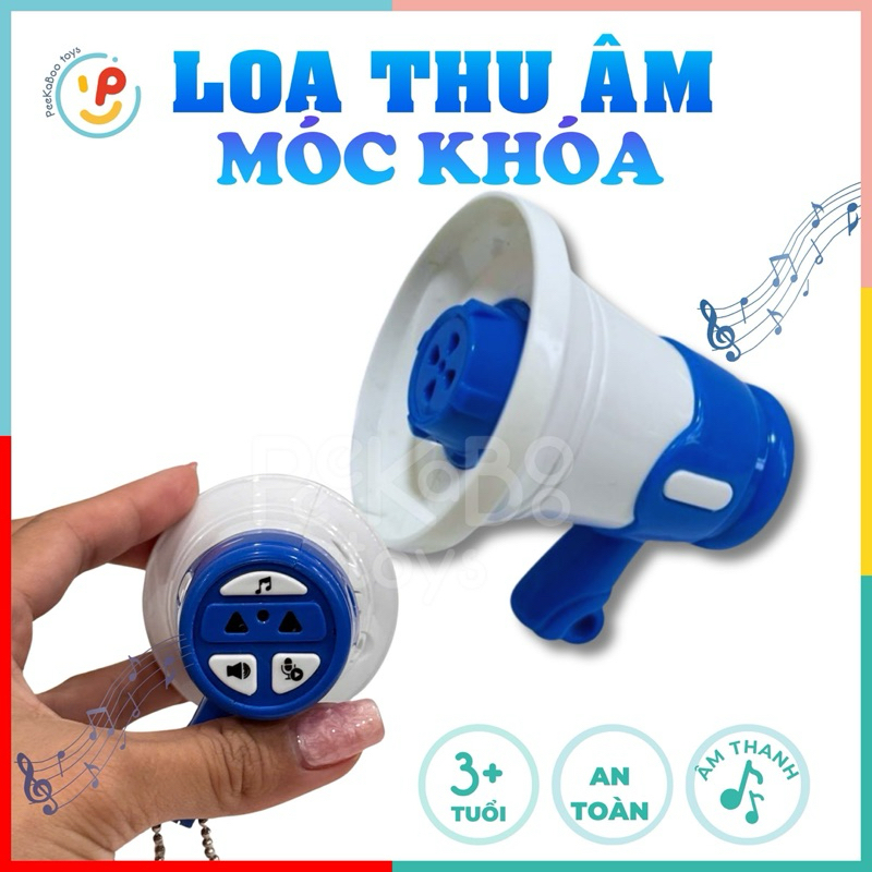 Đồ chơi Loa mini móc khoá có thể phát nhạc thu âm phát lại megaphone PeeKaPaw