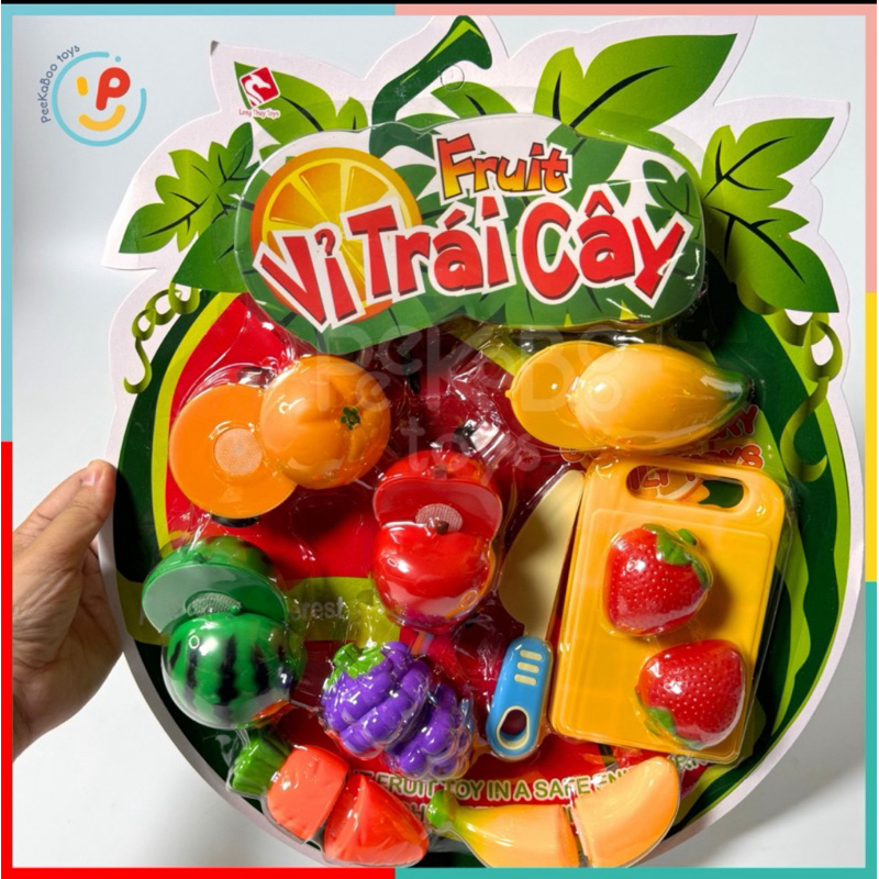 Đồ chơi cắt hoa quả rau củ trái cây cho bé tập nấu ăn đồ chơi trẻ em PeeKaPaw Toys
