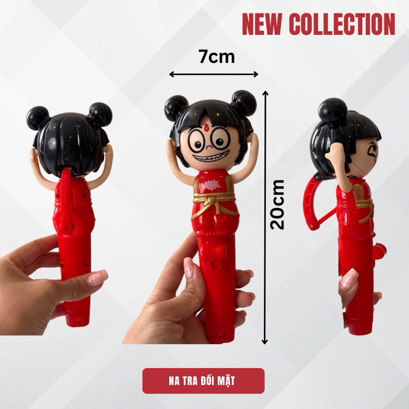 Đồ chơi vô tri xả stress Na Tra nhấn đầu chạy xe - đổi mặt PeeKaPaw Toys