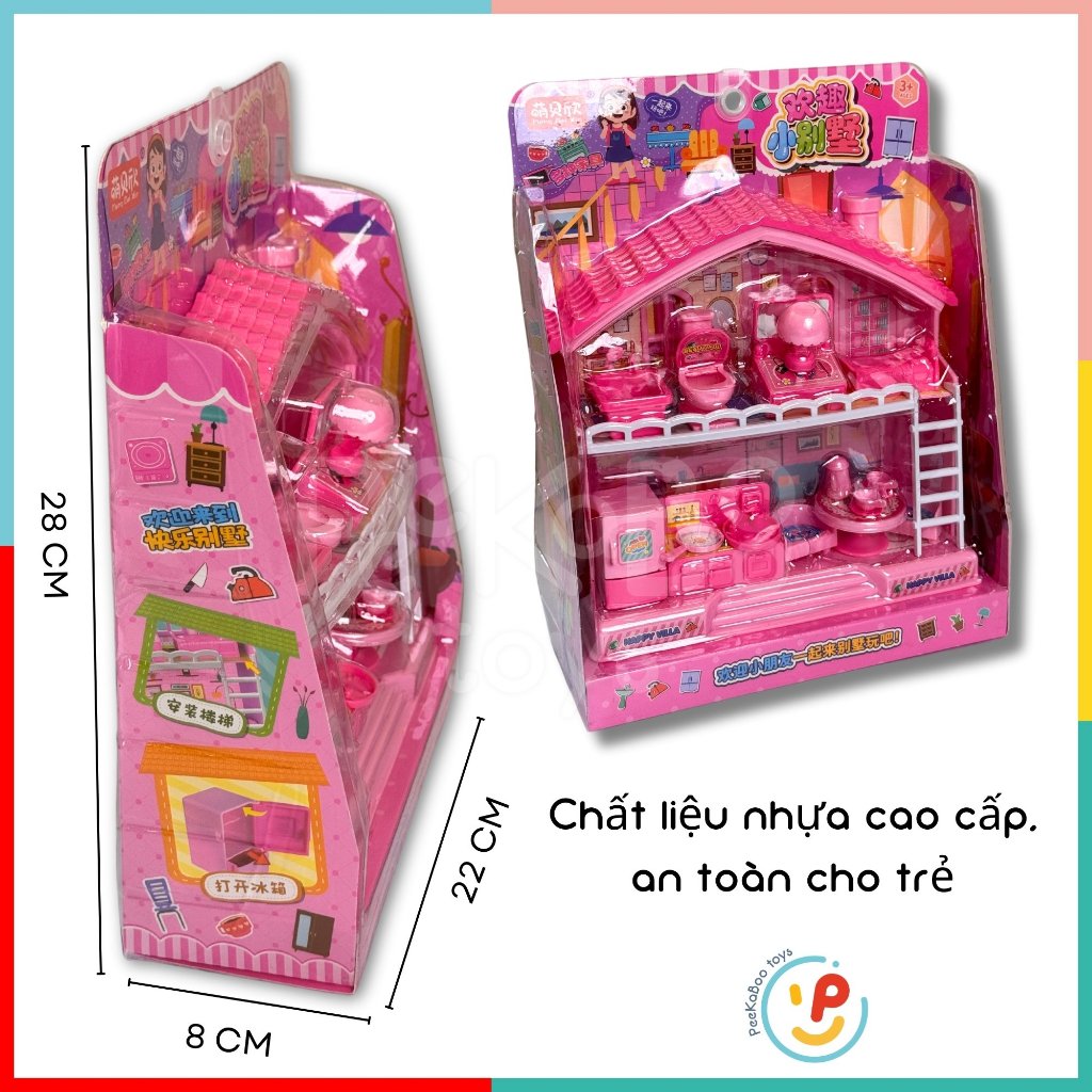 VỈ PHÒNG NGỦ VÀ PHỤ KIỆN NHÀ BÚP BÊ 1368-90 PeeKaPaw
