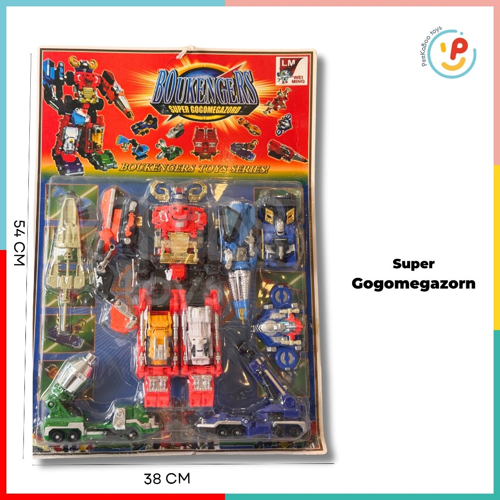 Đồ chơi vỉ lắp ráp xếp hình Robot Siêu nhân nhiều mẫu cỡ lớn có đèn âm thanh PeeKaPaw Toys