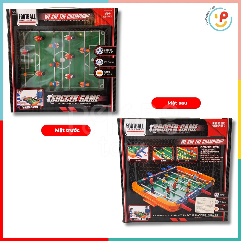Đồ chơi bàn bi lắc banh lắc bóng đá mini 6 tay 2183 PeeKaPaw Toys
