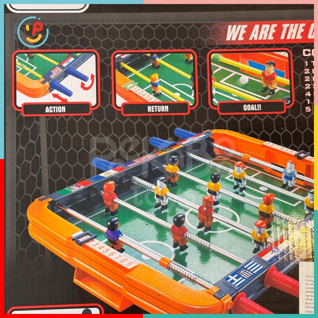 Đồ chơi bàn bi lắc banh lắc bóng đá mini 6 tay 2183 PeeKaPaw Toys