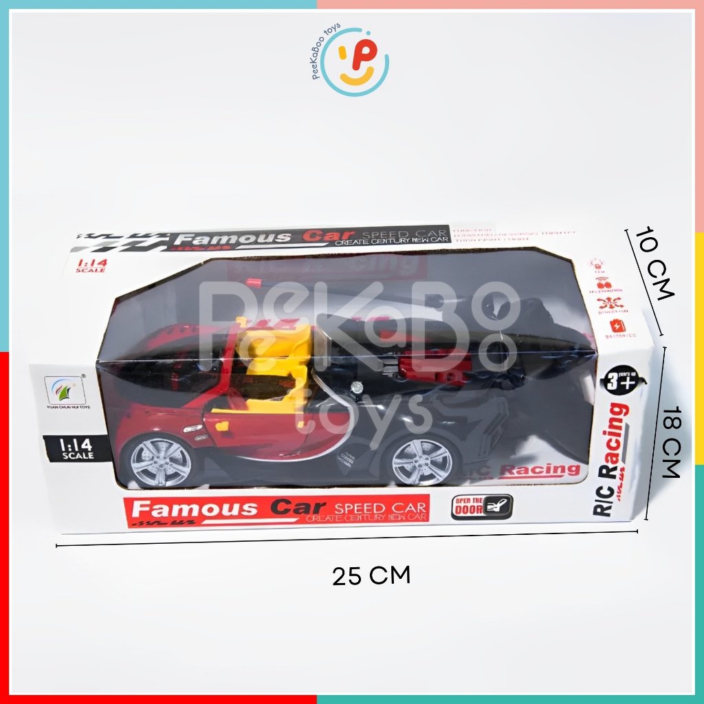 Đồ chơi xe thể thao mở 2 cửa đuôi xe điều khiển từ xa 8901 - Peekaboo Toys