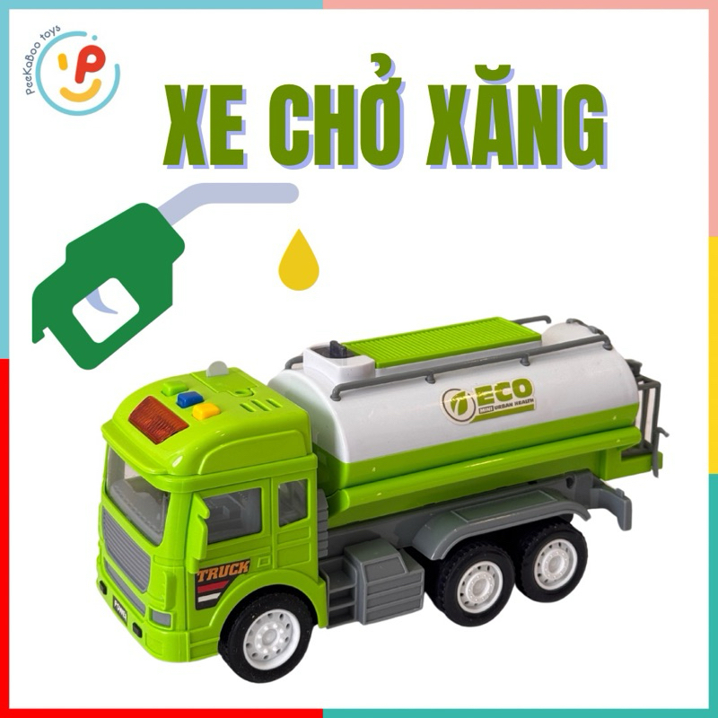 Đồ chơi xe công trình xe cứu hoả chạy trớn có đèn và âm thanh CT050 Peekaboo Toys