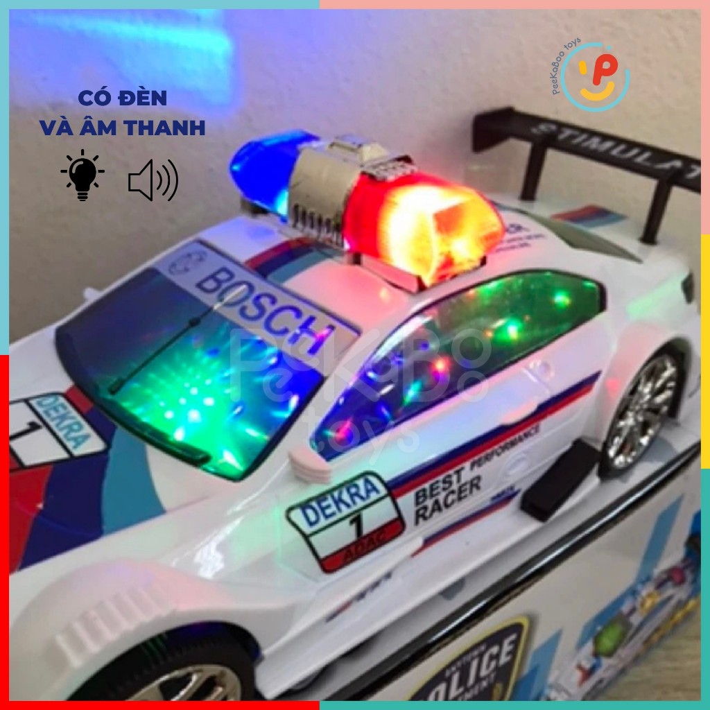 Đồ Chơi Xe cảnh sát có đèn và âm thanh City Pioneer 89-3389B - Peekapaw Toys