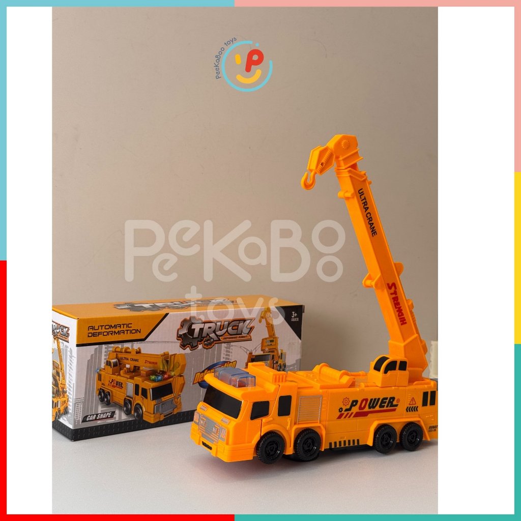 Đồ chơi xe cẩu biến hình robot 222-20 PeeKaPaw Toys