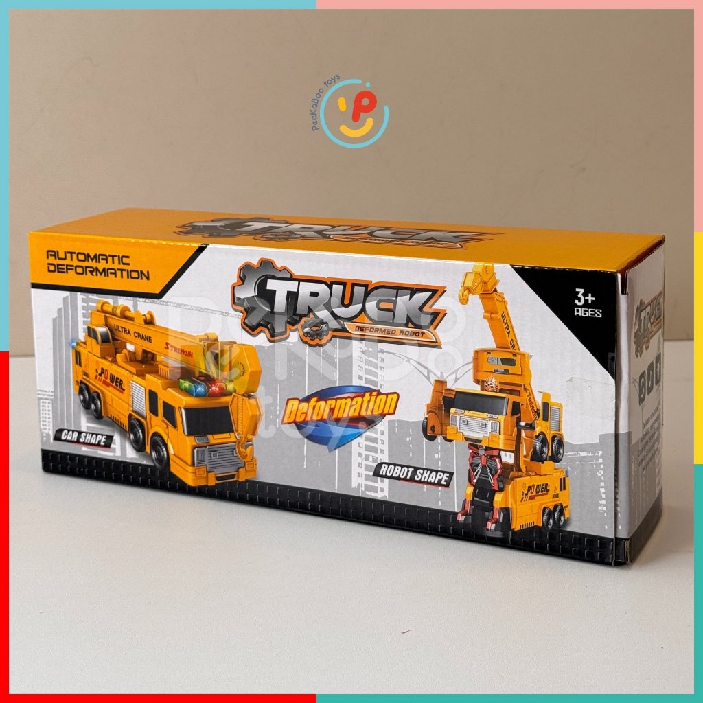Đồ chơi xe cẩu biến hình robot 222-20 PeeKaPaw Toys