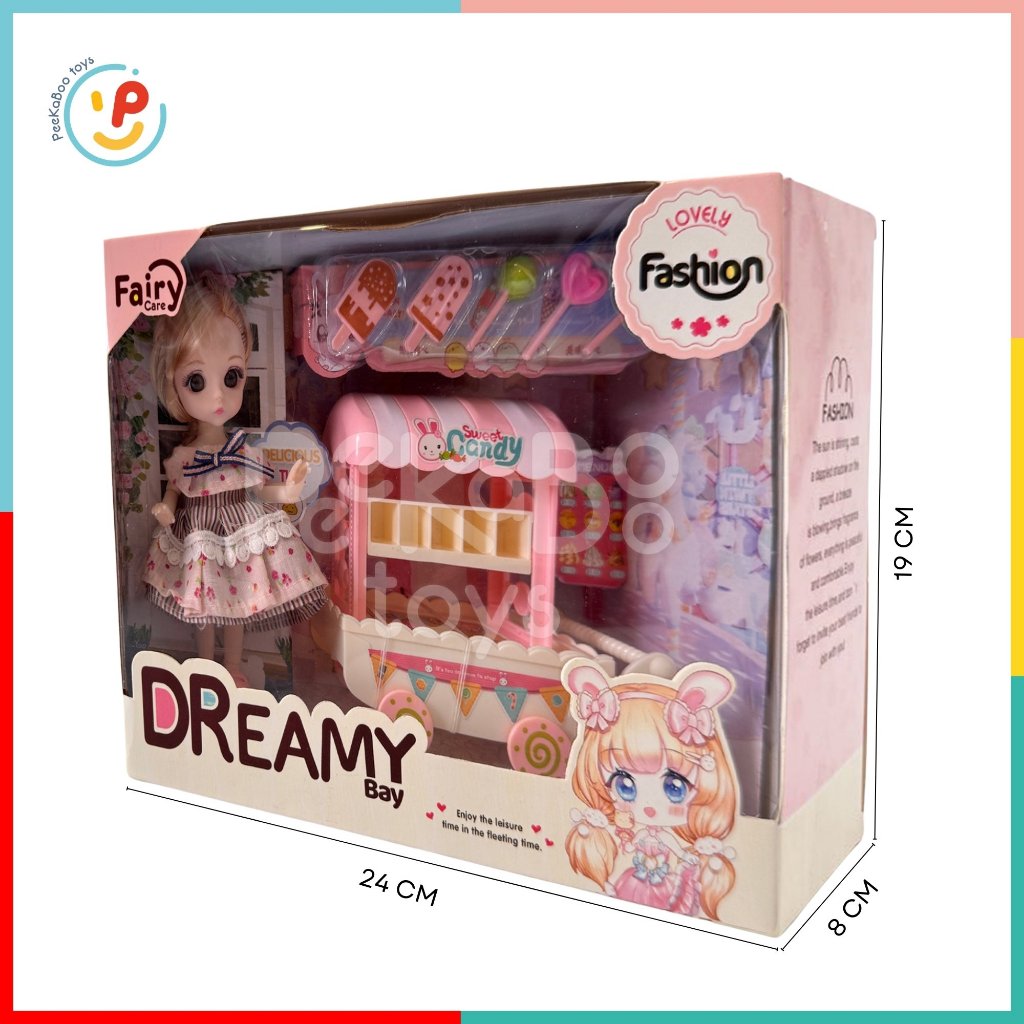 Búp bê Dreamy xe kem 6635 đồ chơi cho bé Peekapaw Toys