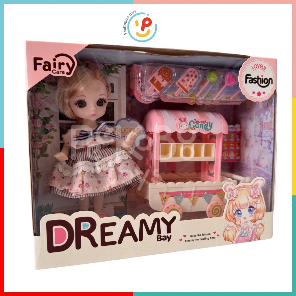 Búp bê Dreamy xe kem 6635 đồ chơi cho bé Peekapaw Toys