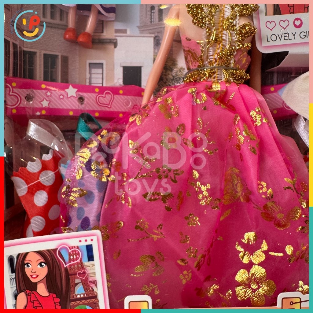 Hộp đồ chơi búp bê và phụ kiện váy 8892 PeeKaPaw Toys