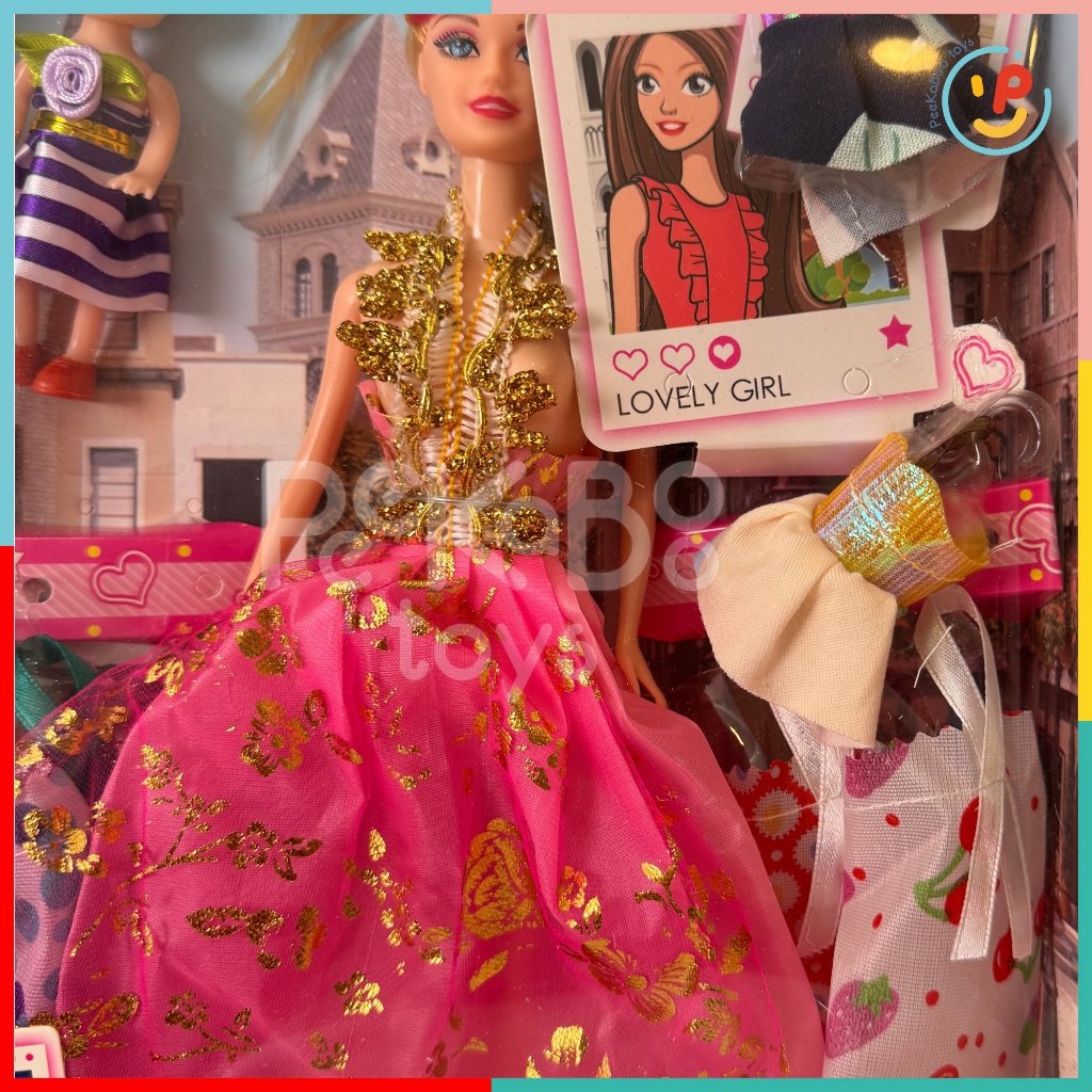 Hộp đồ chơi búp bê và phụ kiện váy 8892 PeeKaPaw Toys