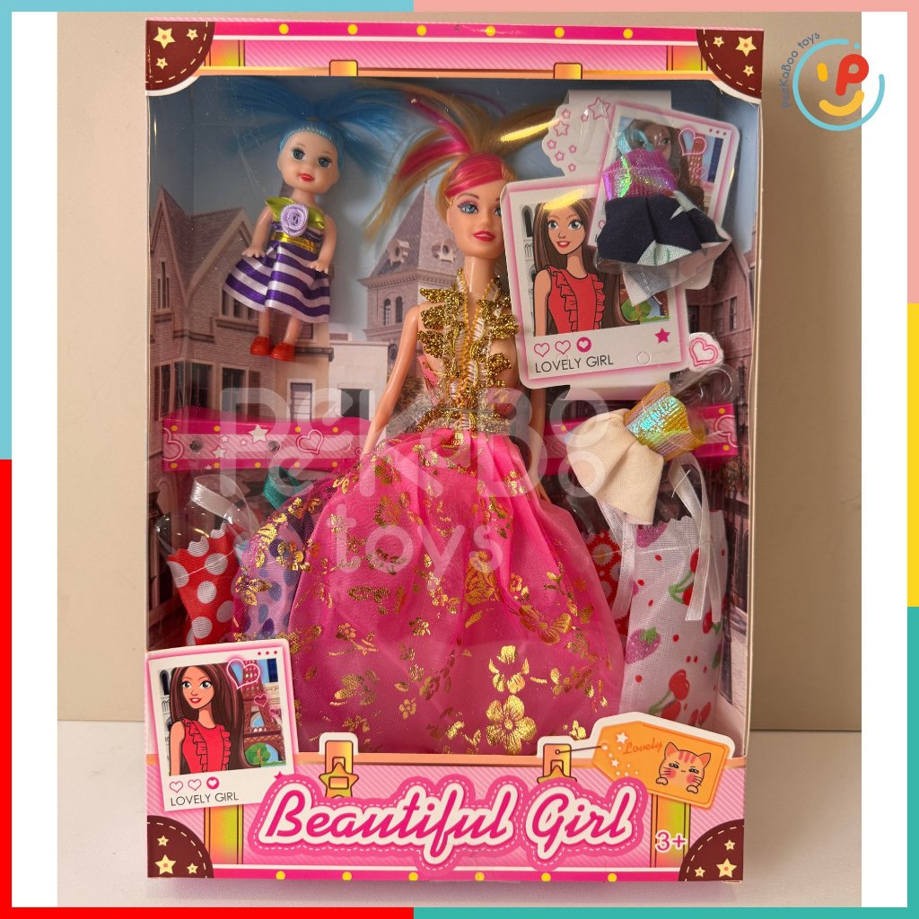 Hộp đồ chơi búp bê và phụ kiện váy 8892 PeeKaPaw Toys