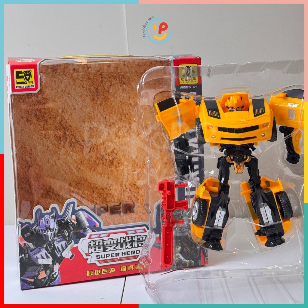 Robot Biến Hình Thành Xe Tải Optimus 666-67 Đồ Chơi Siêu Nhân Lắp Ráp Cho Bé PeeKaPaw Toys