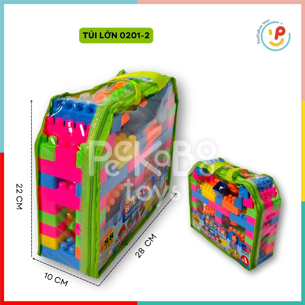 Túi lắp ráp xếp hình khối sáng tạo cho bé phát triển tư duy PeeKaPaw Toys