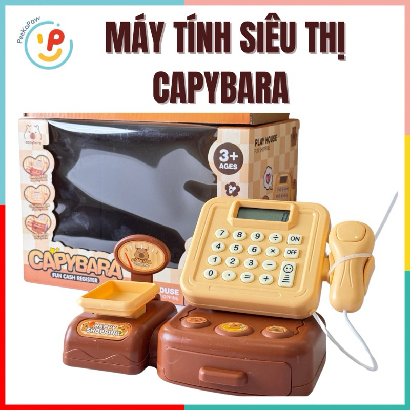 Đồ Chơi Máy Tính Siêu Thị Capybara Cho Bé Có Âm Thanh 1111-170 Peekapaw Toys