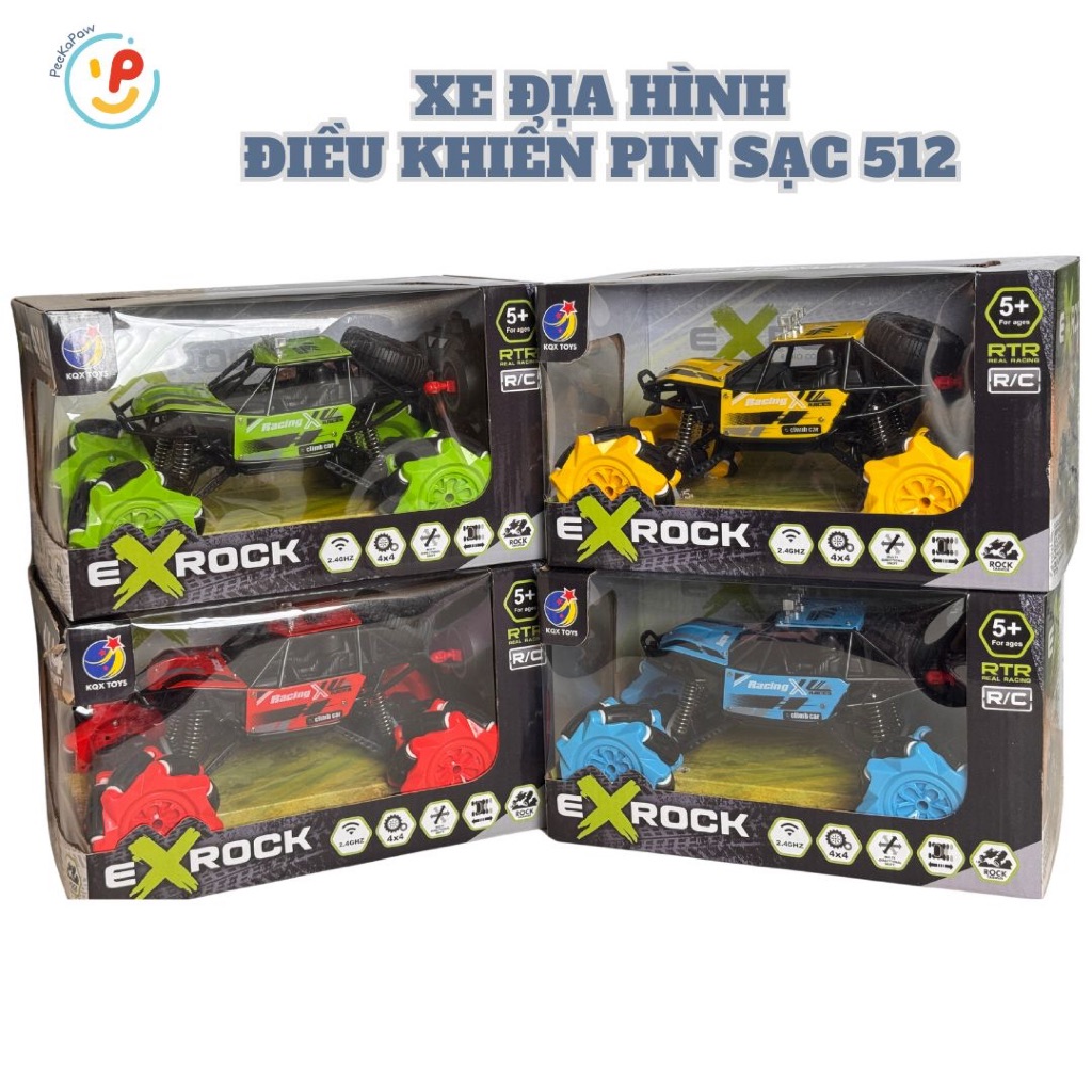 Đồ chơi xe điều khiển địa hình off-road pin sạc 512 PeeKaPaw Toy