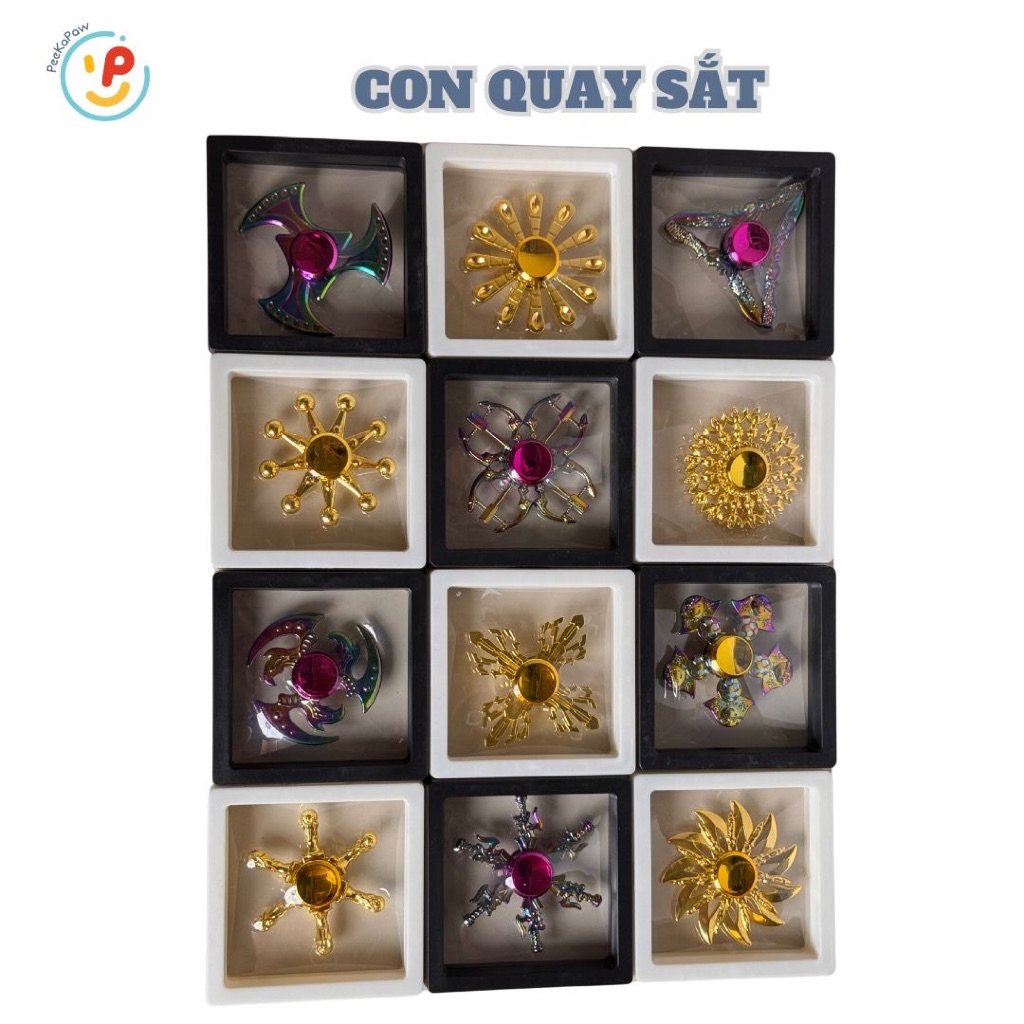 Đồ chơi con quay spiner bằng sắt giảm stress nhiều mẫu PeeKaPaw Toys