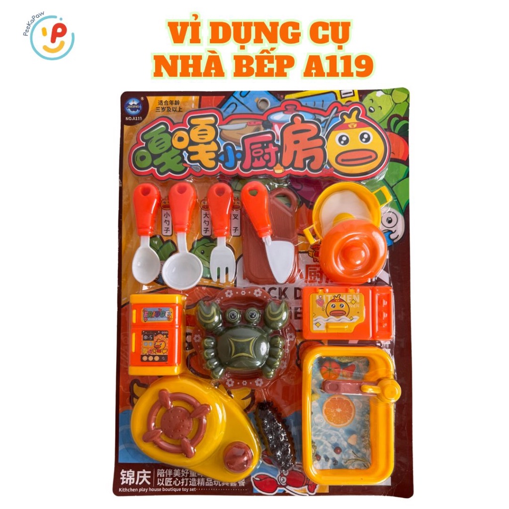 Vỉ dụng cụ nhà bếp A119 PeeKaPaw Toys