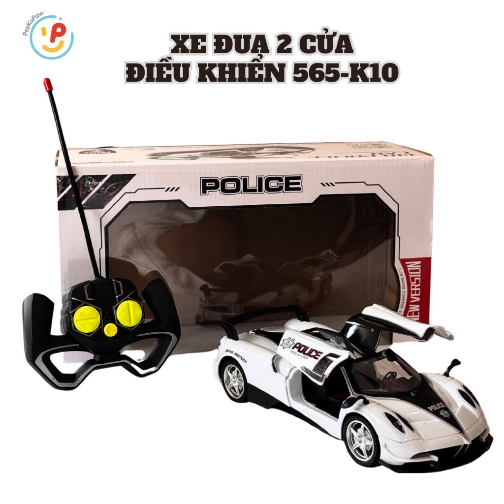 Đồ chơi xe đua điều khiển từ xa dùng pin mở 2 cửa 565-K10 PeeKaPaw Toys
