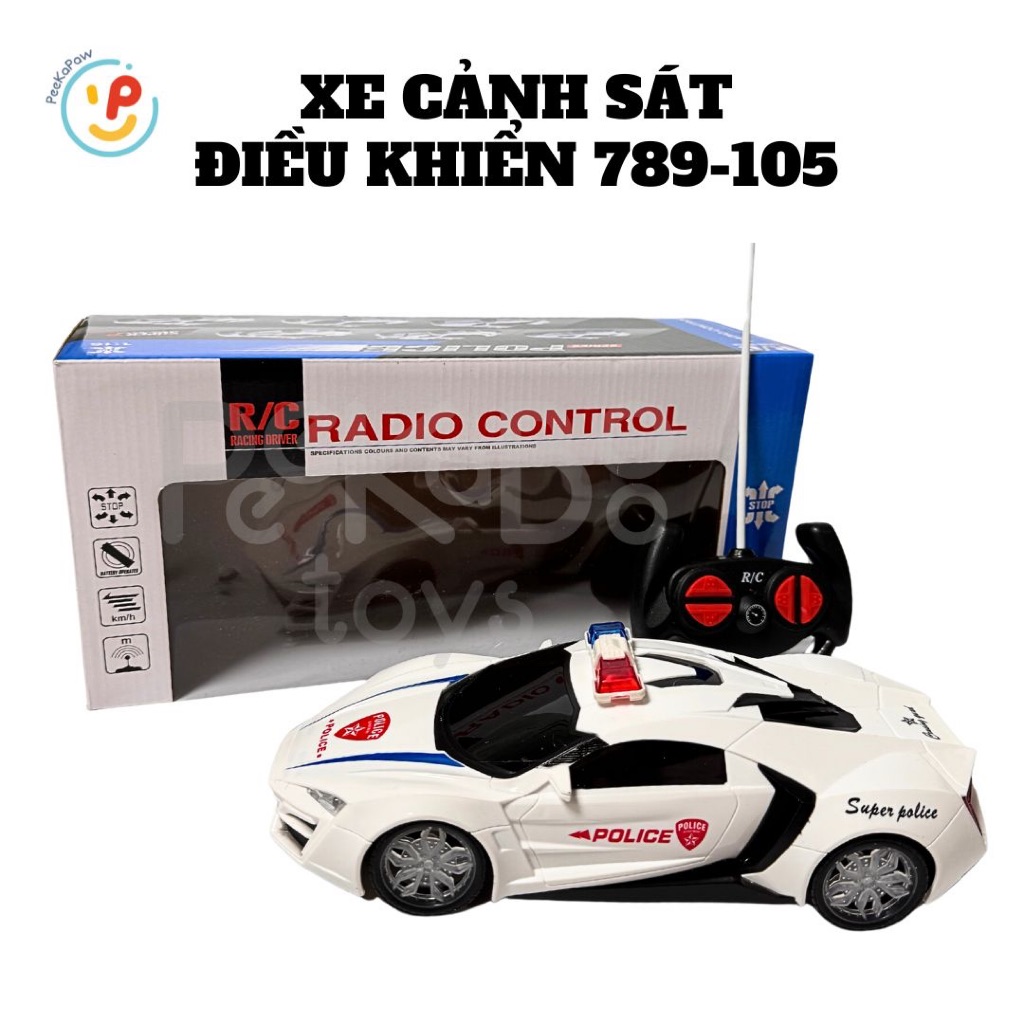 Đồ chơi Xe cảnh sát điều khiển từ xa 789-105 PeeKaPaw Toys