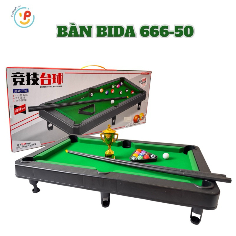 Đồ Chơi Bàn Bida Mini 666-50 Cúp Vàng PeeKaPaw Toys