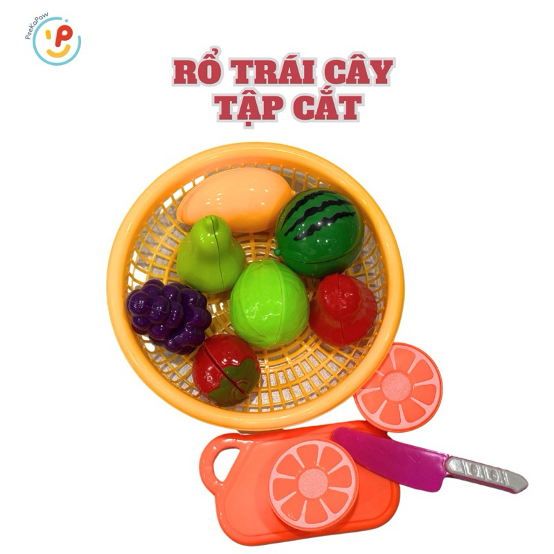 Đồ chơi cắt hoa quả rau củ trái cây cho bé tập nấu ăn đồ chơi trẻ em PeeKaPaw Toys