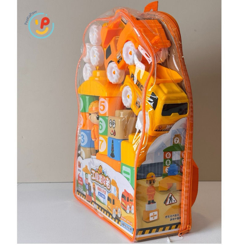 Đồ Chơi Xếp Hình Khối Sáng Tạo Chủ Đề Cảnh Sát Giao Thông - Công Trường T600 PeeKaPaw