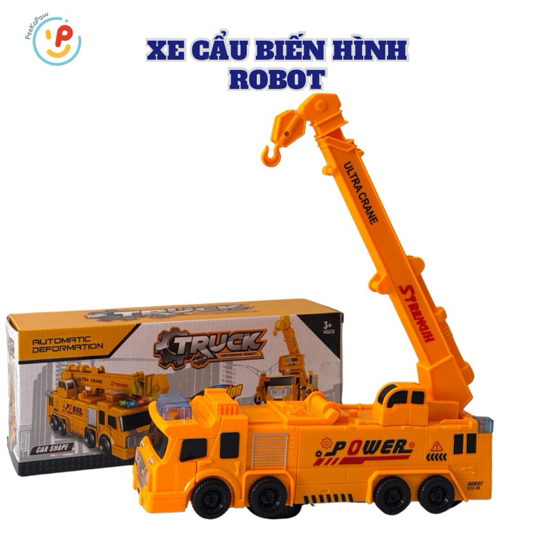 Đồ chơi xe cẩu biến hình robot 222-20 PeeKaPaw Toys