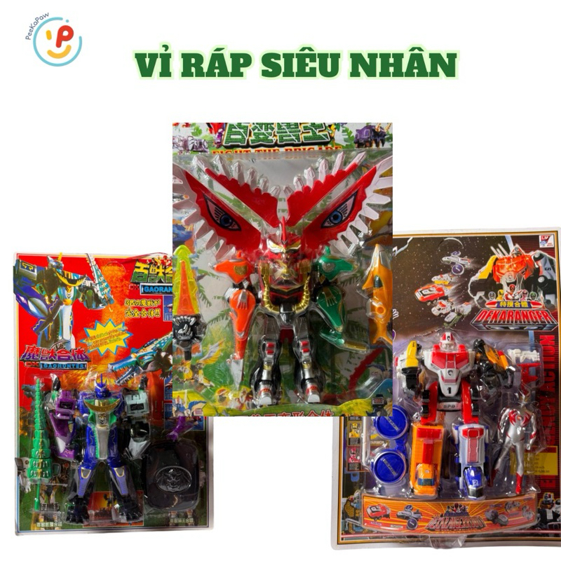 Vỉ lắp ráp robot Siêu Nhân Gao và nhiều mẫu Peekapaw Toys