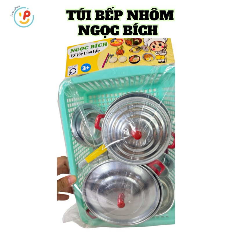 Đồ chơi nhà bếp lẩu cù lao bằng NHÔM 29cm hàng Việt Nam