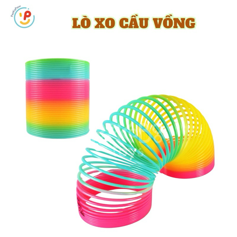 Vòng lò xo ma thuật nhiều màu cầu vồng 10 cm cho bé đồ chơi trẻ em Peekapaw Toys