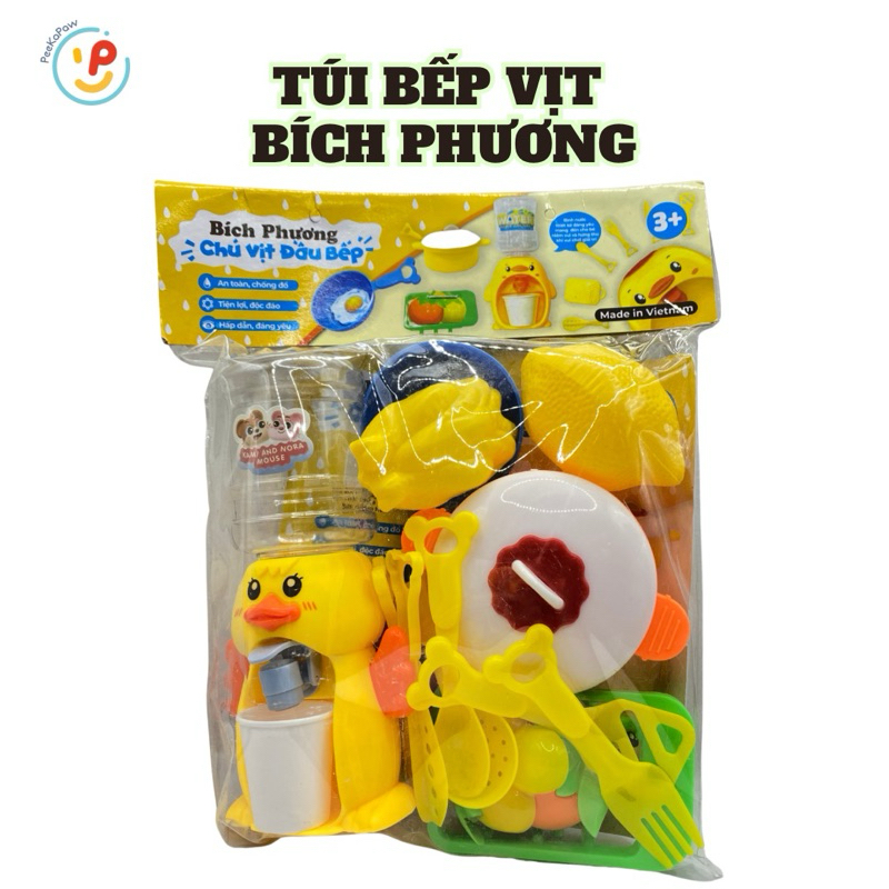 Đồ chơi nhà bếp Chú Vịt đầu bếp thương hiệu Bích Phương Peekapaw Toys