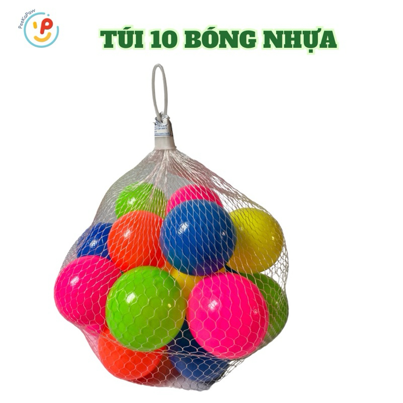 Túi bóng nhựa nhiều màu 10 trái 20 trái peekapaw toys