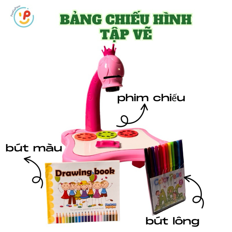 Bảng chiếu tập vẽ cho bé thông minh Projector Painting 6886 PeeKaPaw Toys