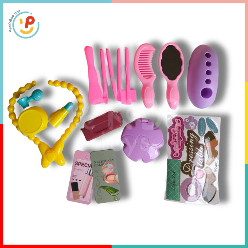 Vali đồ chơi có quai xách phụ kiện làm đẹp làm tóc cho công chúa búp bê 204 PeeKaPaw Toys