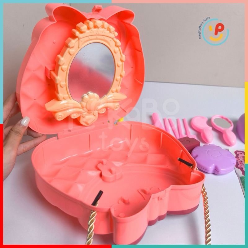 Vali đồ chơi có quai xách phụ kiện làm đẹp làm tóc cho công chúa búp bê 204 PeeKaPaw Toys
