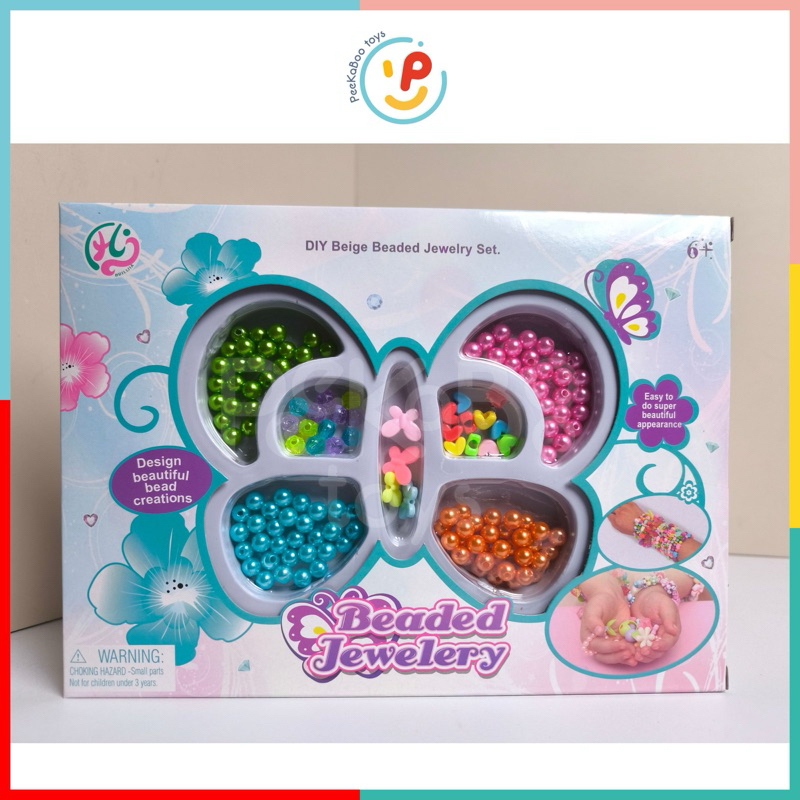 Hộp đồ chơi phụ kiện xâu hạt làm vòng tay dây chuyền cho bé 556 PeeKaPaw