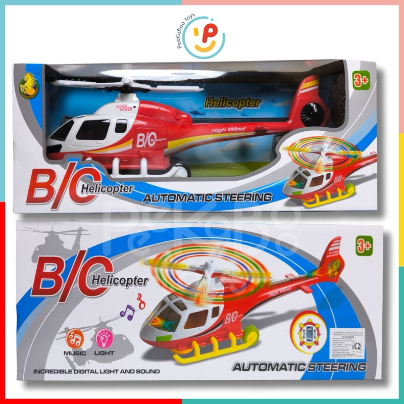 Hộp đồ chơi máy bay trực thăng chạy pin kích thước 40 cm chất liệu cao cấp có nhạc và đèn 188 PeeKaPaw Toys