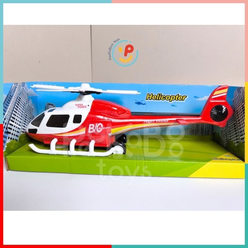 Hộp đồ chơi máy bay trực thăng chạy pin kích thước 40 cm chất liệu cao cấp có nhạc và đèn 188 PeeKaPaw Toys