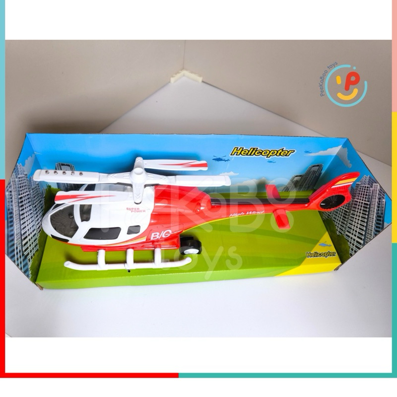 Hộp đồ chơi máy bay trực thăng chạy pin kích thước 40 cm chất liệu cao cấp có nhạc và đèn 188 PeeKaPaw Toys