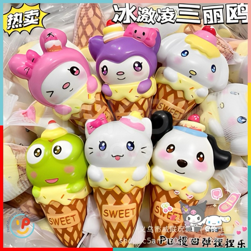 Đồ chơi peekabootoys thú bóp xả stress chất liệu dẻo mềm đàn hồi chậm mochi hình Kuromi Thỏ Ếch