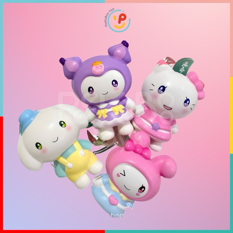 Đồ chơi peekabootoys thú bóp xả stress chất liệu dẻo mềm đàn hồi chậm mochi hình Kuromi Thỏ Ếch