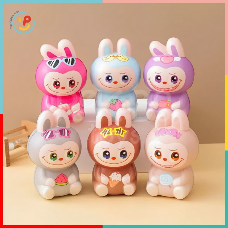 Đồ chơi peekabootoys thú bóp xả stress chất liệu dẻo mềm đàn hồi chậm mochi hình Kuromi Thỏ Ếch