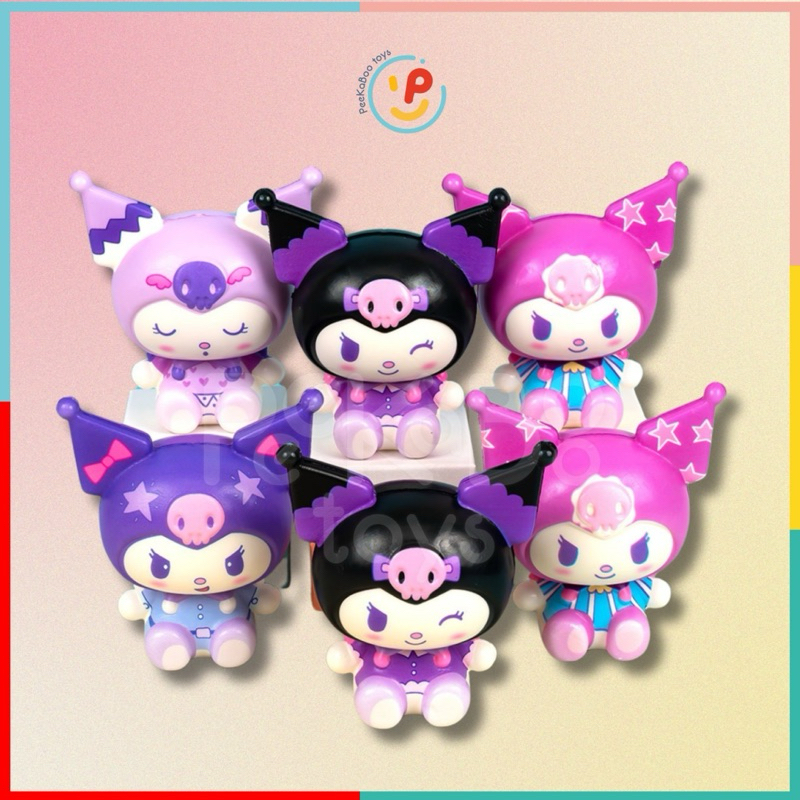 Đồ chơi peekabootoys thú bóp xả stress chất liệu dẻo mềm đàn hồi chậm mochi hình Kuromi Thỏ Ếch