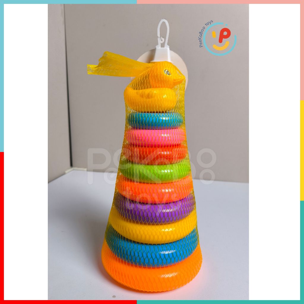 Đồ chơi tháp xếp vòng vịt vàng cho bé PeeKaPaw Toys